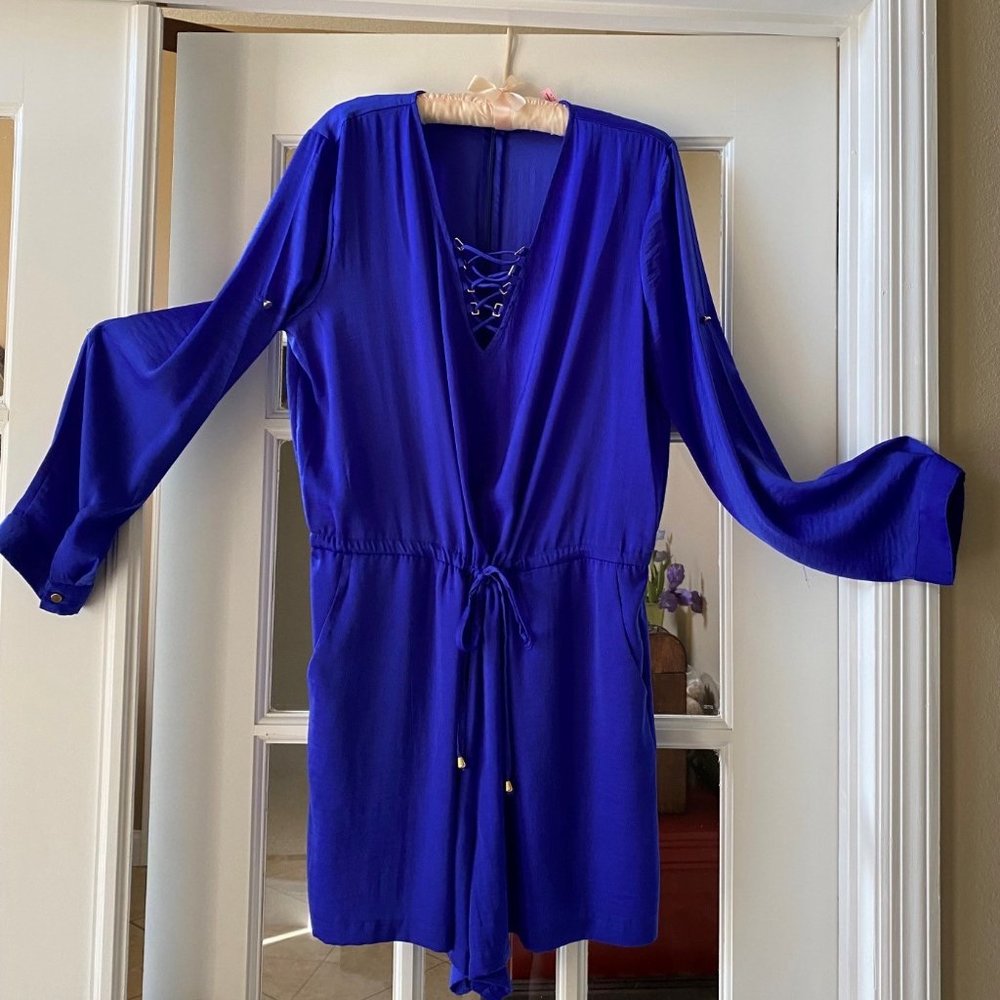 Jennifer Lopez Shorts Romper Size 14 Hi Low Sleeves